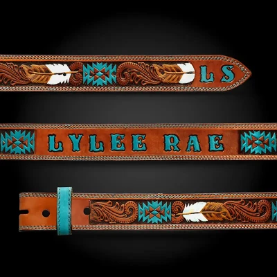 Sky Cedar Leather Belt 